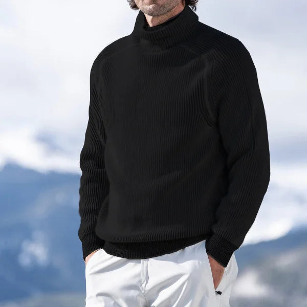 TrendAura Brandon Winter Casual Turtleneck Sweater For Men Soft Ribbed Knitwear For Layering Warmth And Comfort
