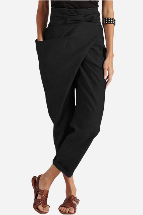 Olga Wrap Pants High Waisted Comfort Flattering Silhouette For Women On The Go Everyday Essentials