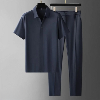 Radiate Luxury Two Piece Polo And Trousers Set For Modern Professionals Premium Comfort And Versatility