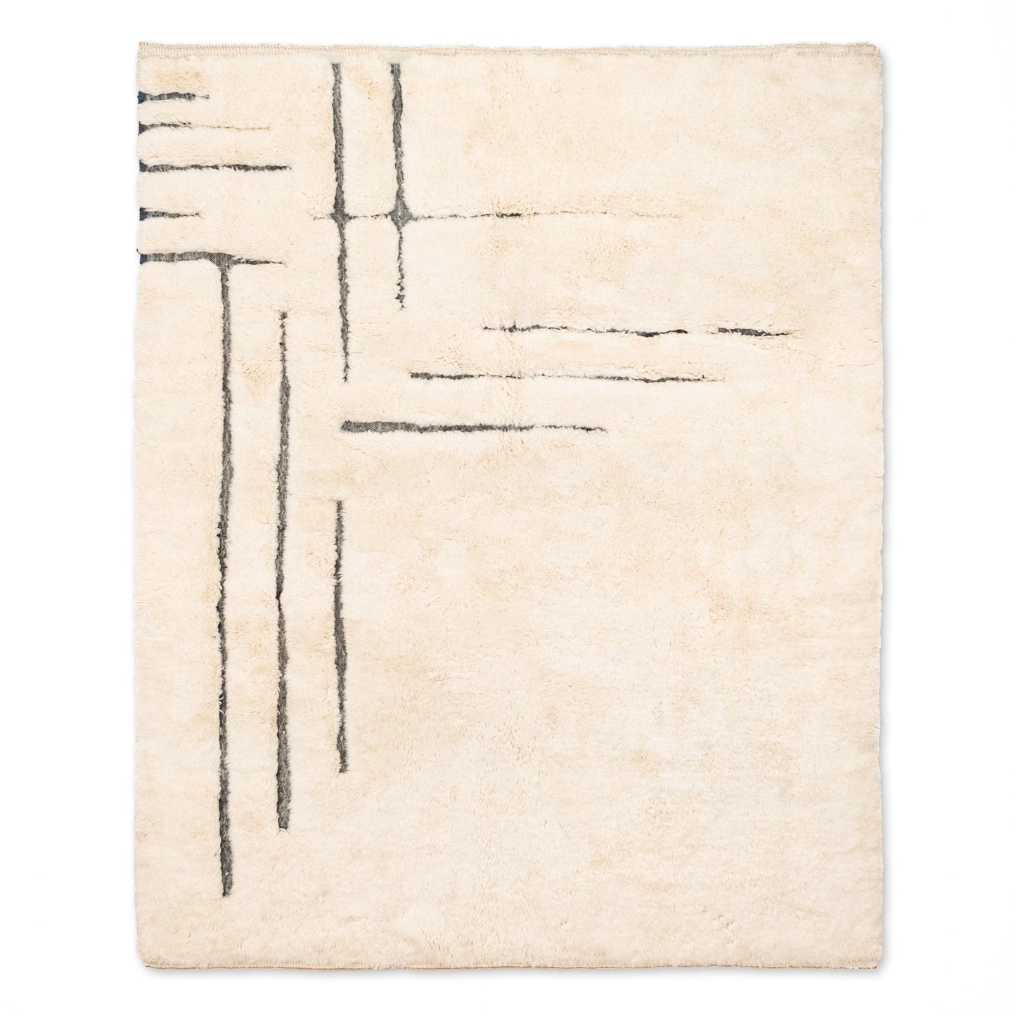 Whispered Lines - Luxury Shag Moroccan Rug - TrendAura