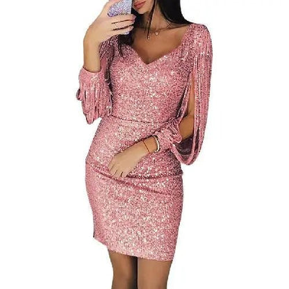 Anika | elegant midi sequin dress for women | glamorous, fitted and stylish