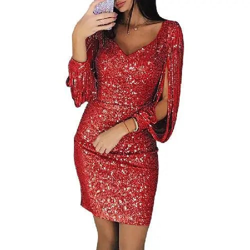 Anika | elegant midi sequin dress for women | glamorous, fitted and stylish