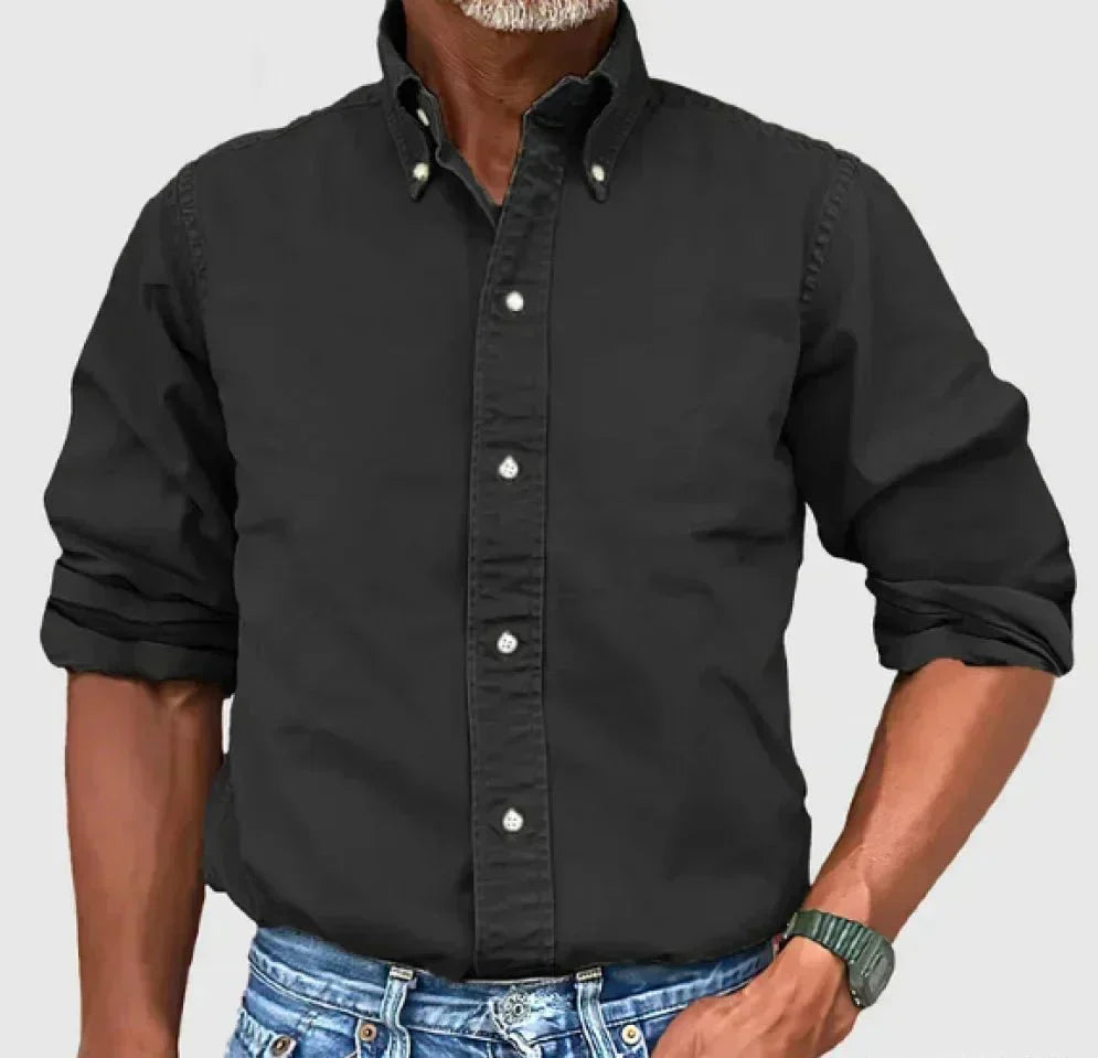 Chase Mens Khaki Casual Button Up Shirt For Everyday Comfort Versatile Style And Polished Look By TrendAura