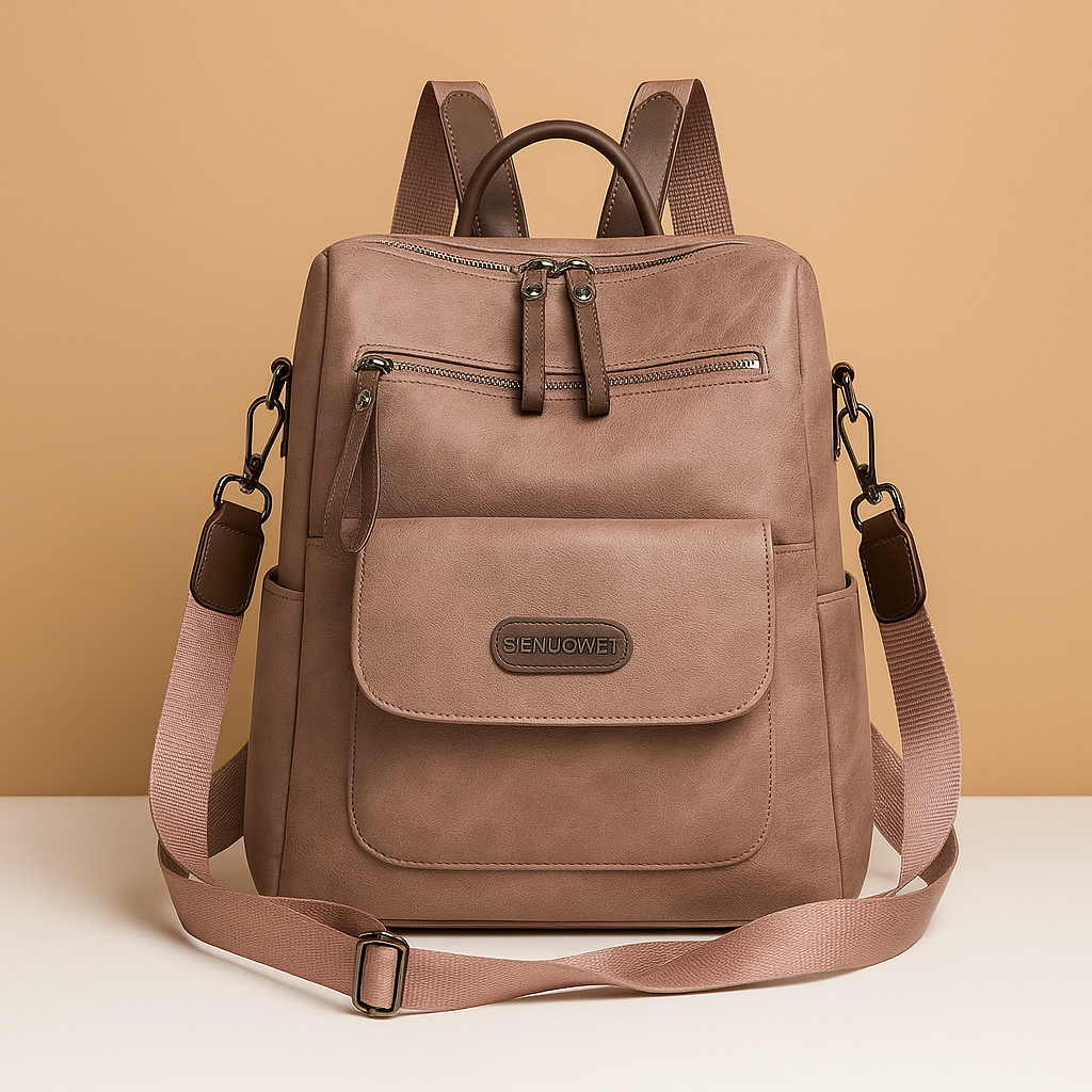 Mens Leather Shoulder Backpack With Spacious Interior And Versatile Carry Options For Professionals And Travel