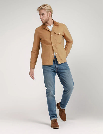 Armand Classic Button Down Jacket For Men With Relaxed Fit, Versatile Casual Outerwear By TrendAura