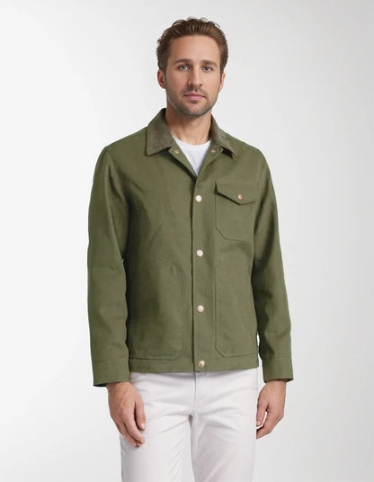 Armand Classic Button Down Jacket For Men With Relaxed Fit, Versatile Casual Outerwear By TrendAura
