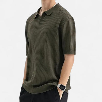 Ancient World | Silk Polo for Men – Breathable Short Sleeves for Summer Elegance