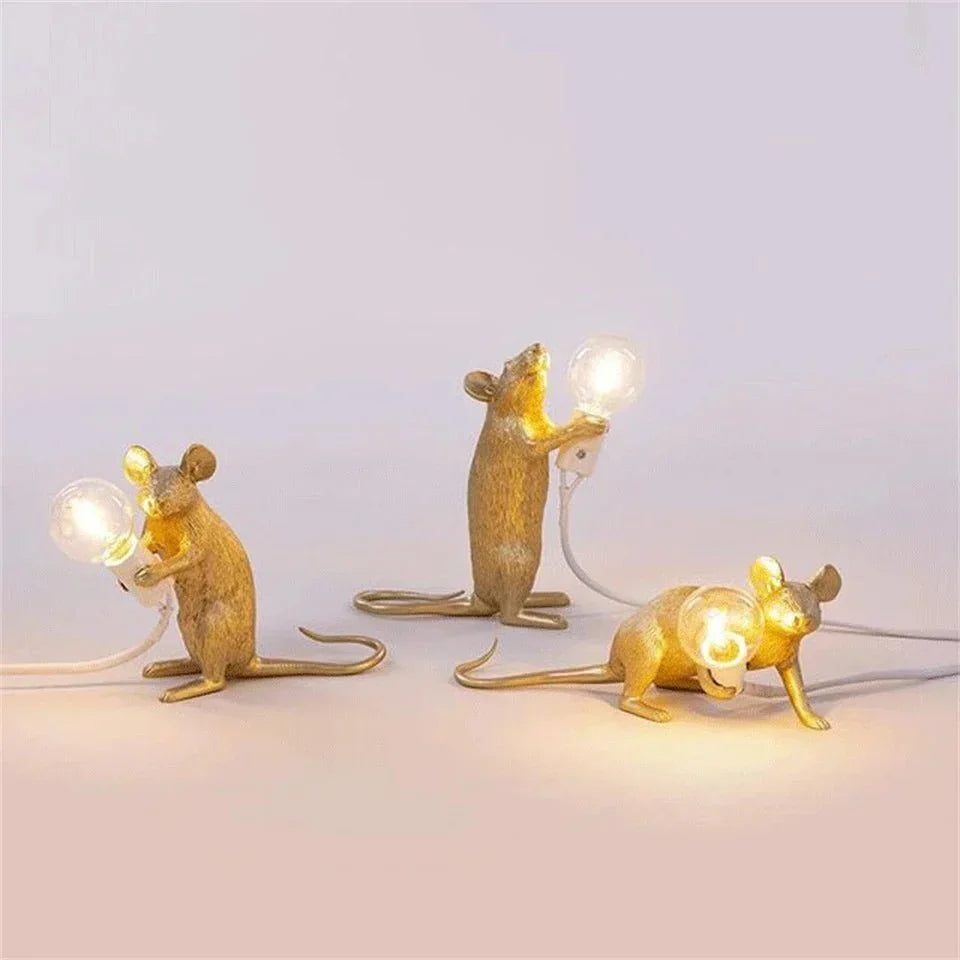 Table Lamp With Mouse Design & LED Bulb