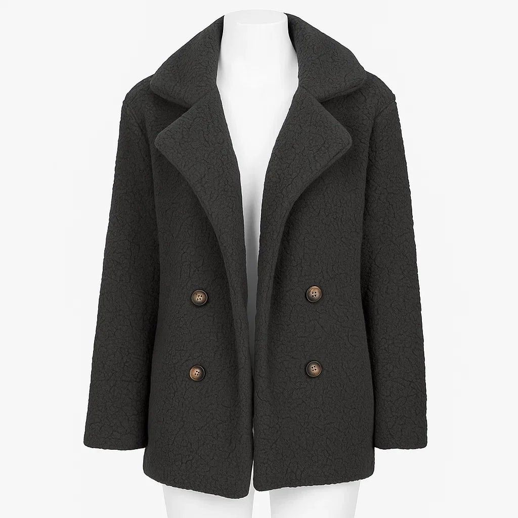 Women’s Fuzzy Button-Up Coat | Winter