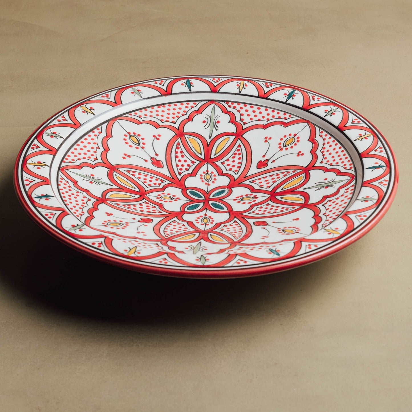 Berber Essence Red Salad Plate - Moroccan Dinnerware - TrendAura