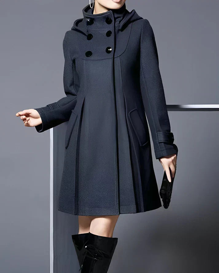 Aria | Elegant wool coat with hood
