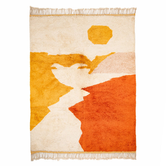 Autumn sunset - Luxury Shag Moroccan Rug - TrendAura