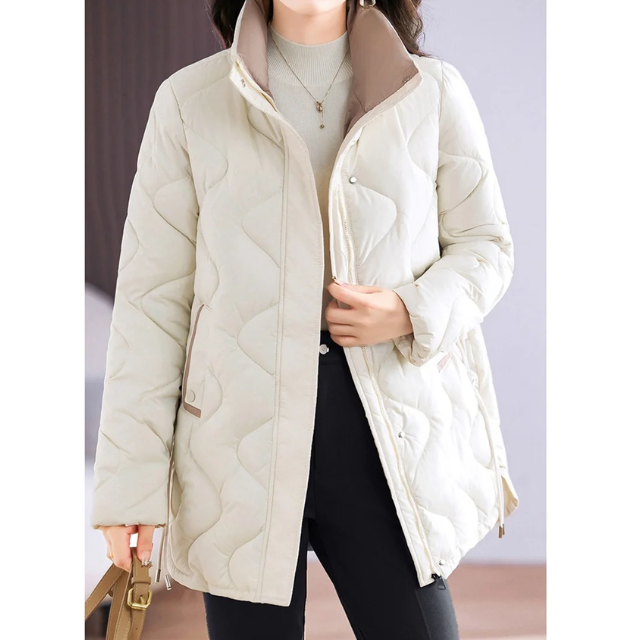 Naïma Women's Padded Jacket Pink - Chic Warmth and Windproof High Collar for Everyday Comfort