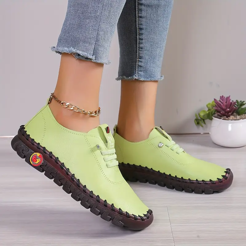LISA Leather Shoes For Women Lightweight Non Slip Arch Support Posture Comfort All Day