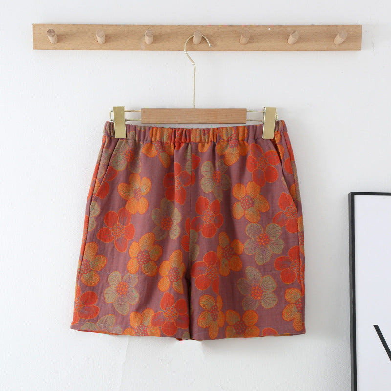 Mirjam Women Jacquard Shorts Breathable Cotton Comfort Lightweight Airy Summer Wear