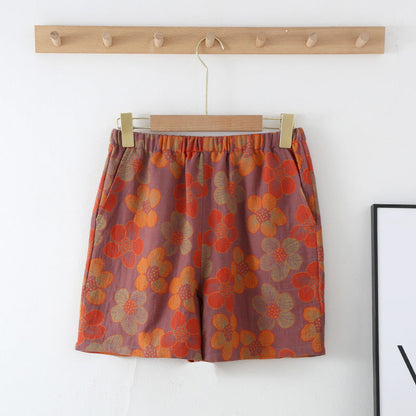 Mirjam Women Jacquard Shorts Breathable Cotton Comfort Lightweight Airy Summer Wear