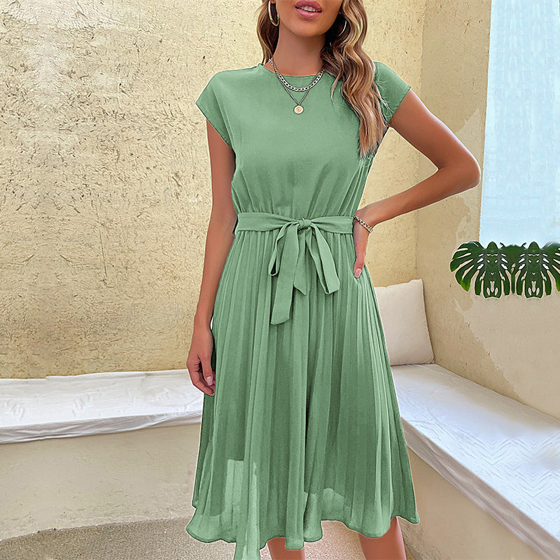 Ghislaine | Elegant Pleated Dress – Fresh Elegance And Summer Style