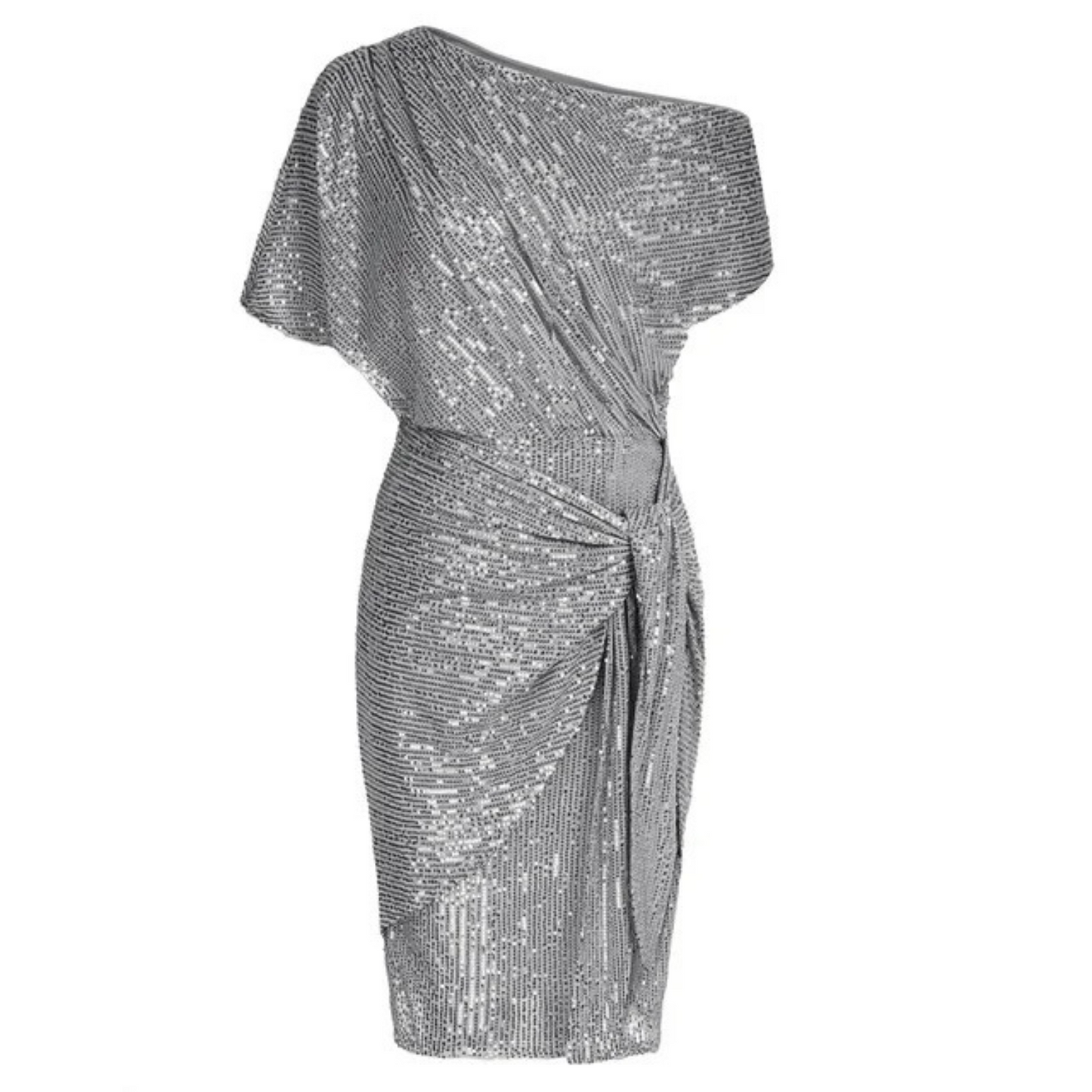 Leonie Elegant Evening Dress With Sparkling Sequin Details For Women Flattering Midi Cut