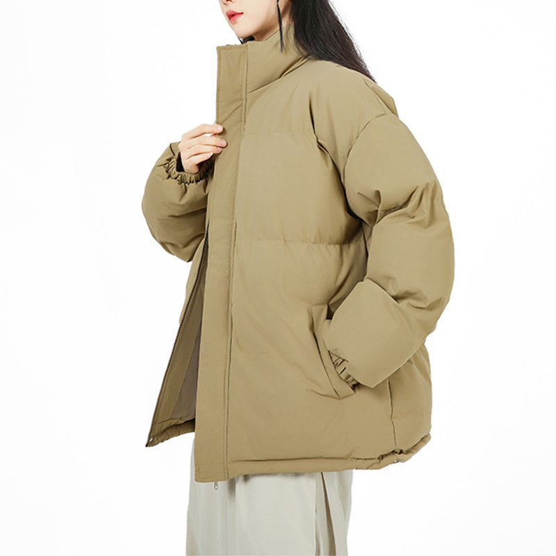 Unisex winter jacket oversized with stand-up collar