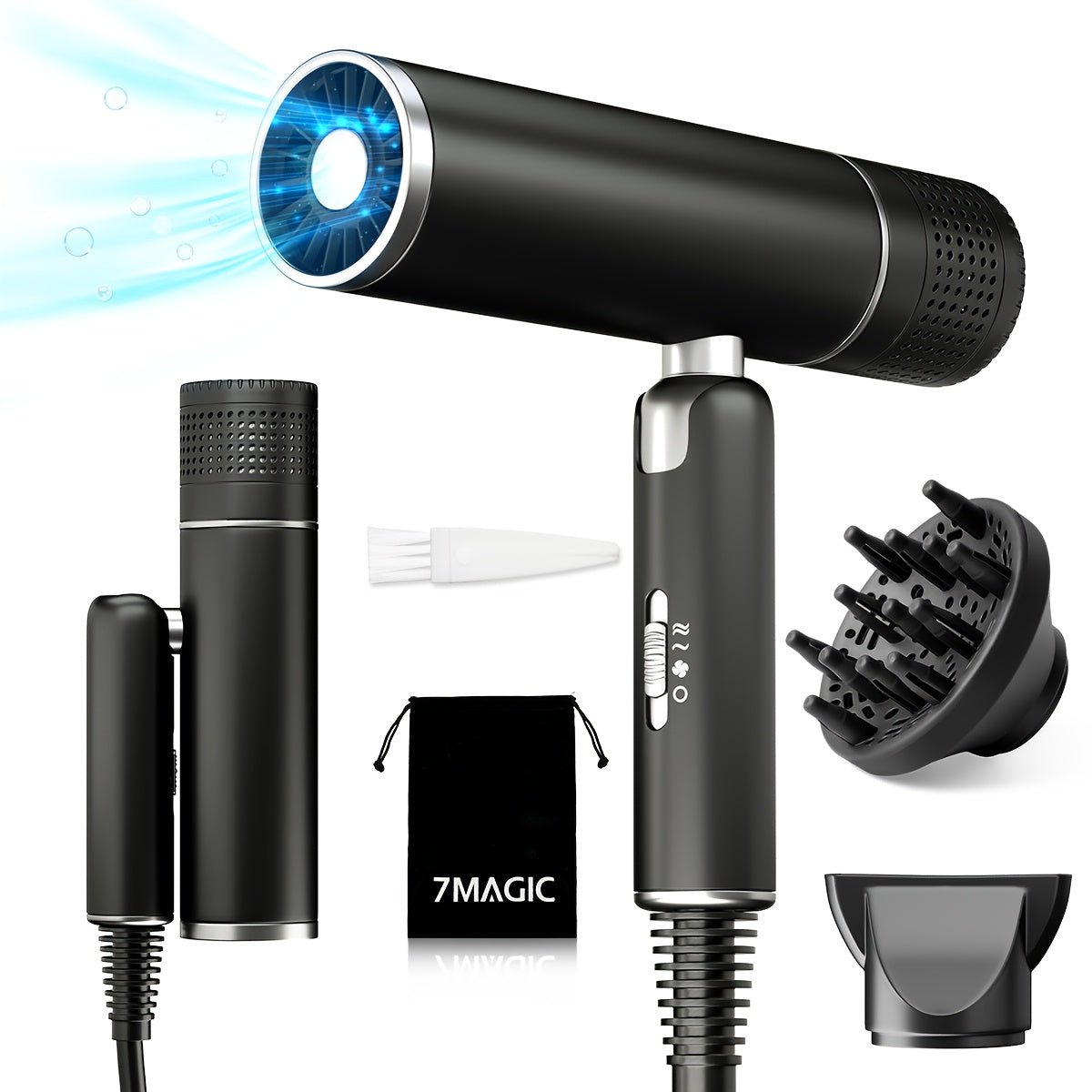 LumiDry Ionic Hair Dryer With Diffuser For Frizz Control And Salon Quality Shine For Home Use