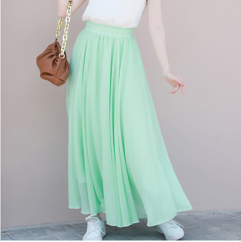 Ingrid Long Chiffon Skirt For Women Elegant Flowing Fabric Versatile For Every Occasion