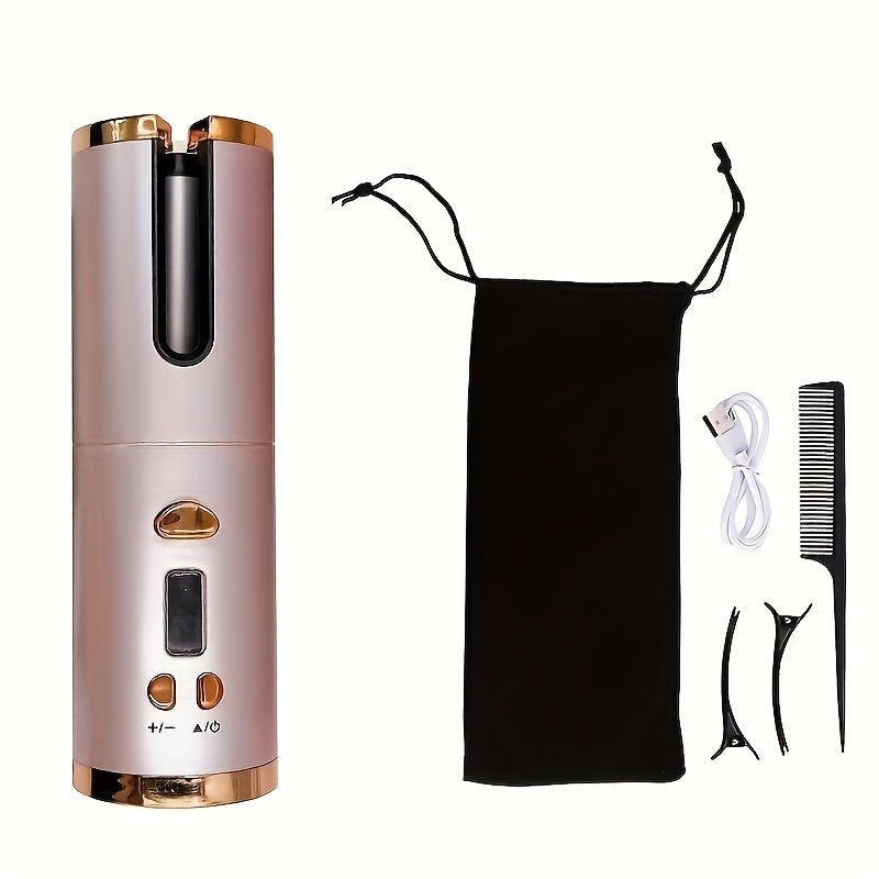 CurlFree™ | Portable Hair Curler – Rechargeable Wand with Auto-Off Safety Feature