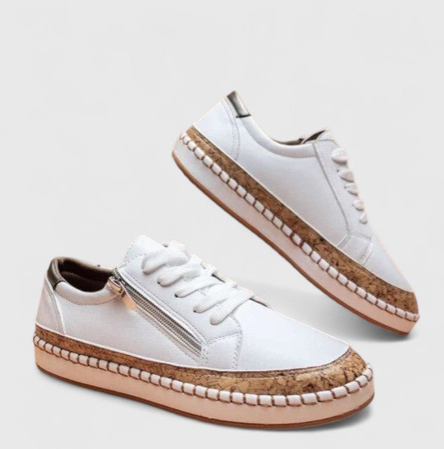 Olisette Ethnic Floral Sneakers For Women With Breathable Canvas Lining And Cushioned Insole