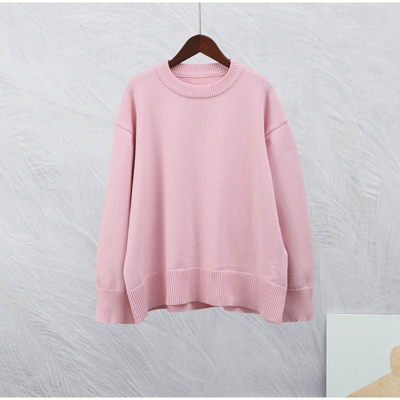 Oversized Women's Crew Neck Sweater Ultra Soft Knit For Cozy Everyday Wear Premium Warmth And All Day Comfort