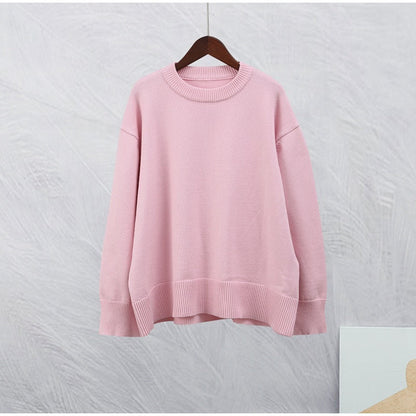 Oversized Women's Crew Neck Sweater Ultra Soft Knit For Cozy Everyday Wear Premium Warmth And All Day Comfort