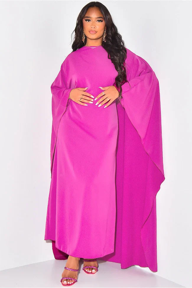 Women’s Elegant Cape Sleeve Dress | Wedding Guest