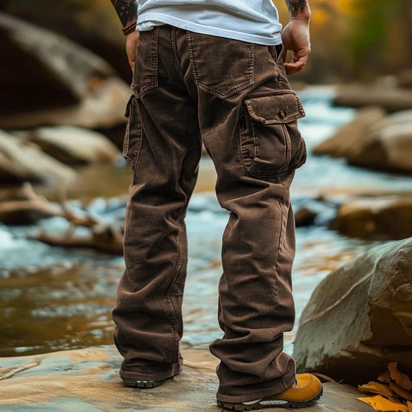 Mickaël Retro Elastic Cargo Pants For Everyday Comfort And Style With Secure Multi Pocket Utility For Urban Explorers