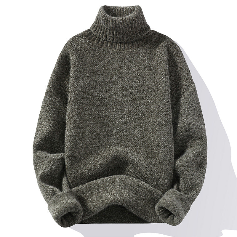 Men's Turtleneck Knit Sweater Soft Warm Comfort Classic Fit For Everyday Wear Versatile Layering For Cold Weather