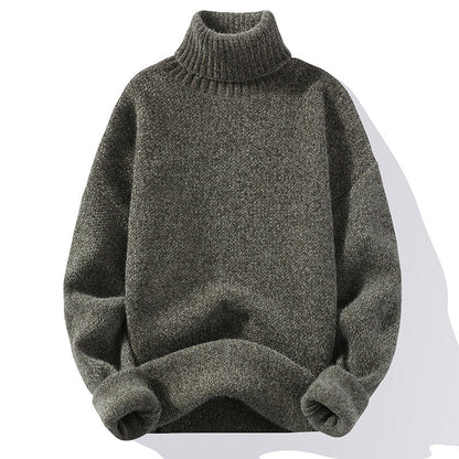 Men's Turtleneck Knit Sweater Soft Warm Comfort Classic Fit For Everyday Wear Versatile Layering For Cold Weather