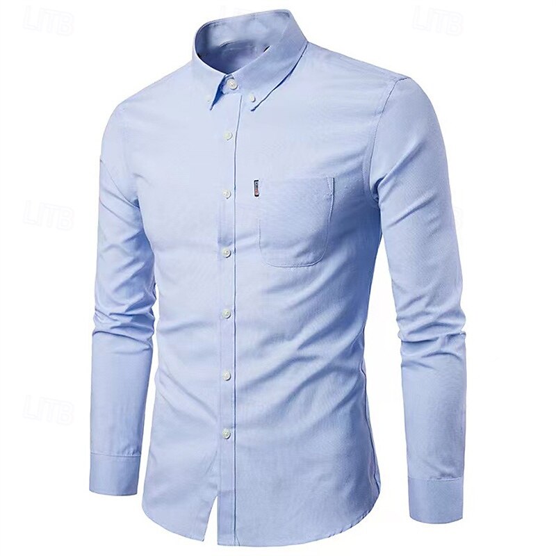 James Men's Casual Button Down Shirt With Chest Pocket For Everyday Comfort By TrendAura