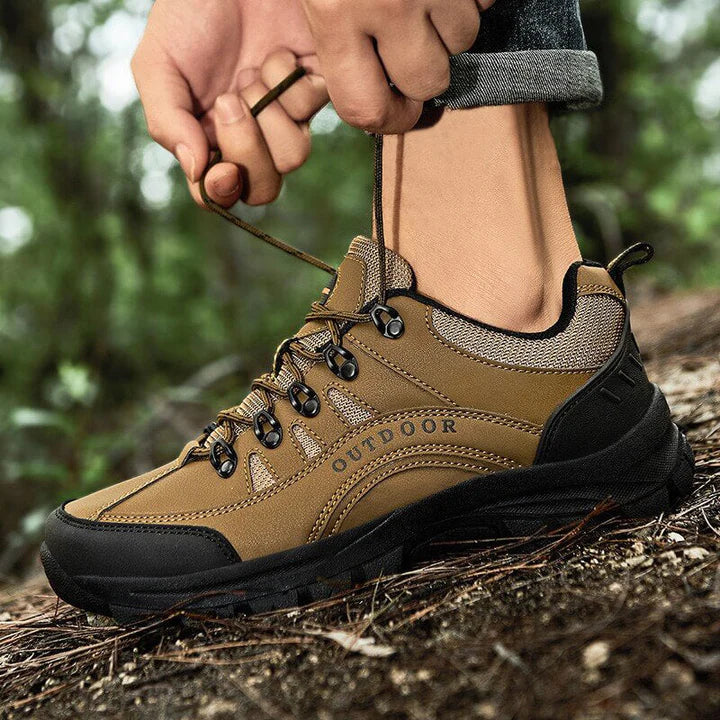 FlexStride Mens Walking Shoes Waterproof Lace Up With Cushioned Insole For Daily Walks