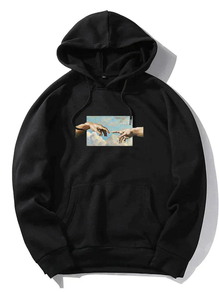 Benjamin Graphic Art Hoodie For Men By TrendAura Soft Cozy Warm Fleece Everyday Athleisure Sweatshirt