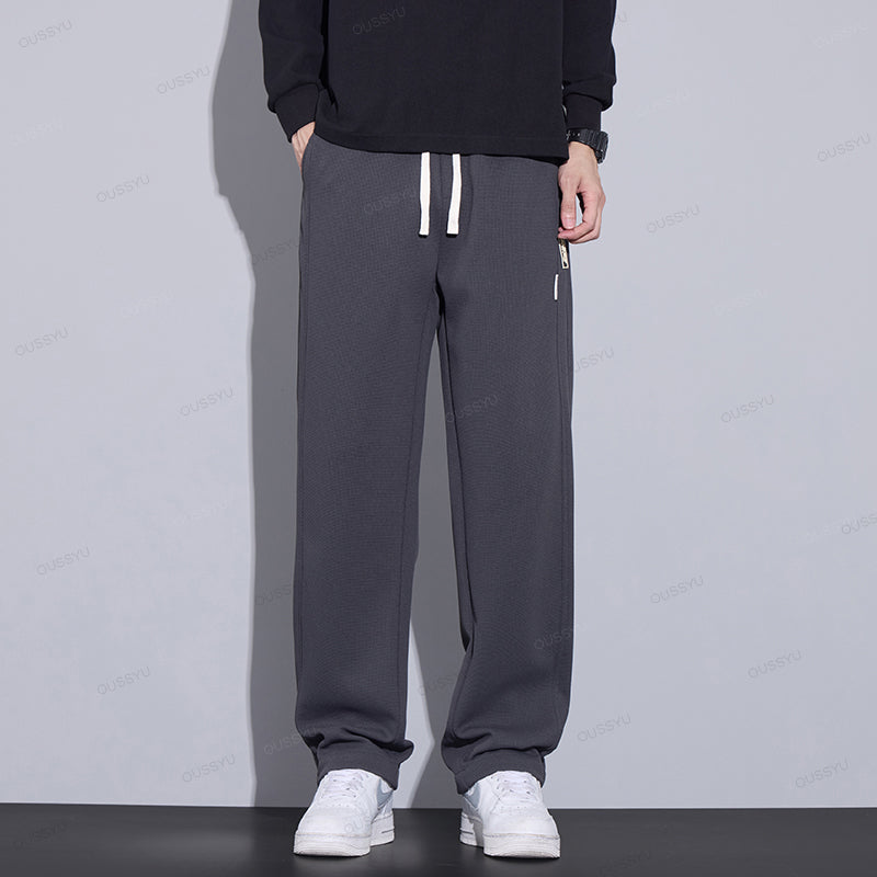 TrendAura Benjamin Mens Classic Elastic Waist Waffle Pattern Pants For Outdoor Hiking And Casual Wear