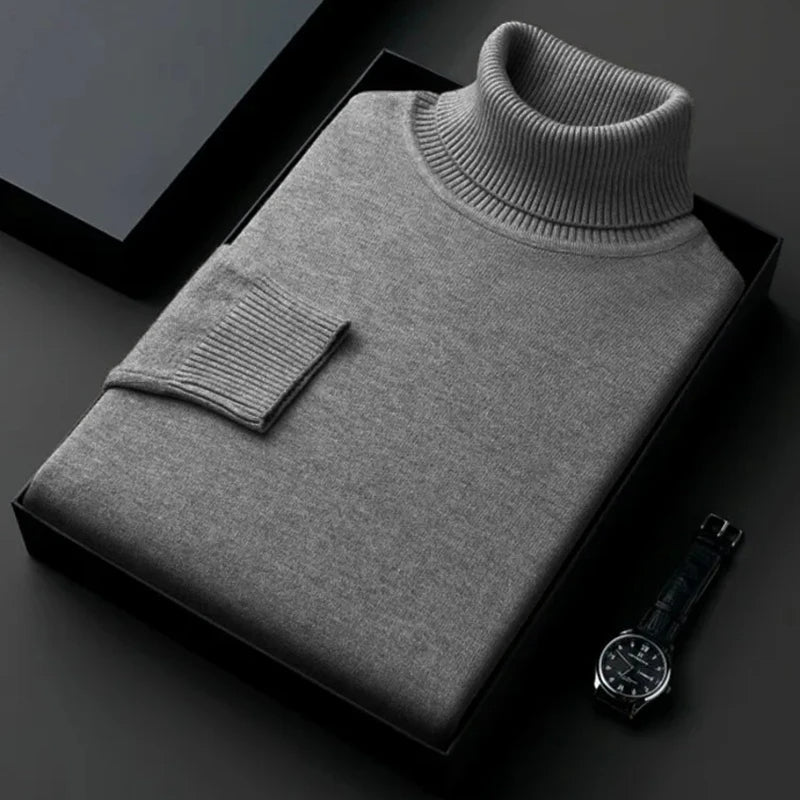 Men's Turtleneck Knit Jumper Warmth And Classic Style For Cold Days Ideal For Office And Weekend Wear