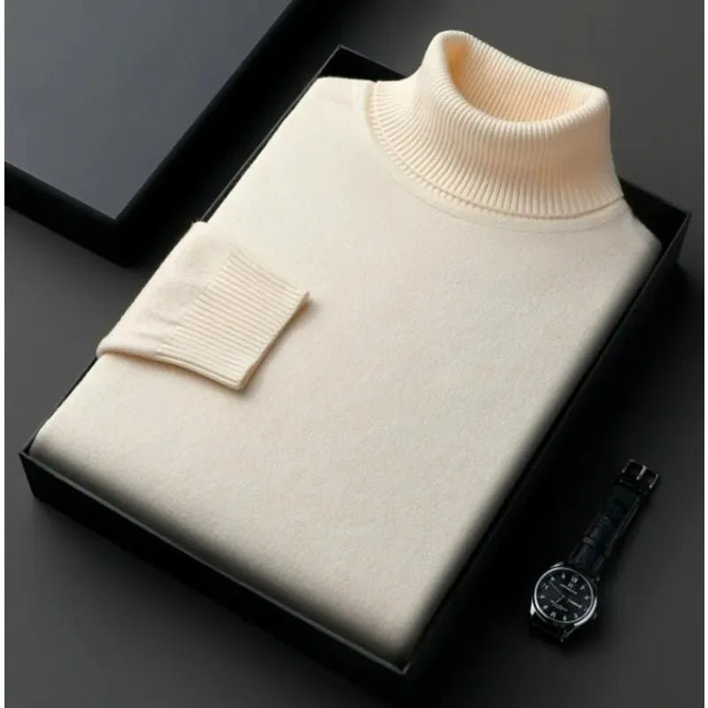 Men's Turtleneck Knit Jumper Warmth And Classic Style For Cold Days Ideal For Office And Weekend Wear