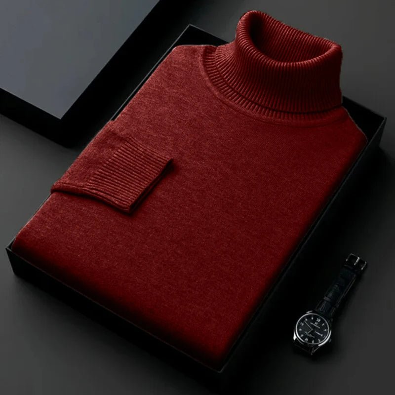Men's Turtleneck Knit Jumper Warmth And Classic Style For Cold Days Ideal For Office And Weekend Wear