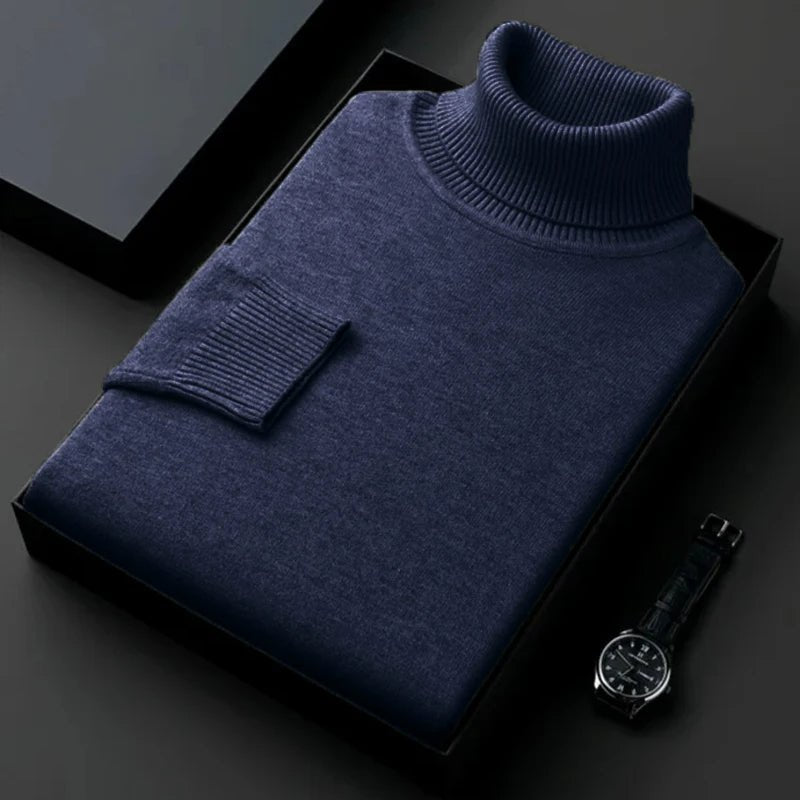 Men's Turtleneck Knit Jumper Warmth And Classic Style For Cold Days Ideal For Office And Weekend Wear