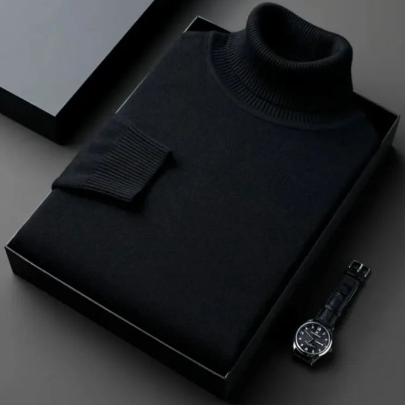 Men's Turtleneck Knit Jumper Warmth And Classic Style For Cold Days Ideal For Office And Weekend Wear