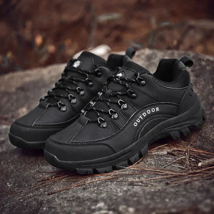 FlexStride Mens Walking Shoes Waterproof Lace Up With Cushioned Insole For Daily Walks