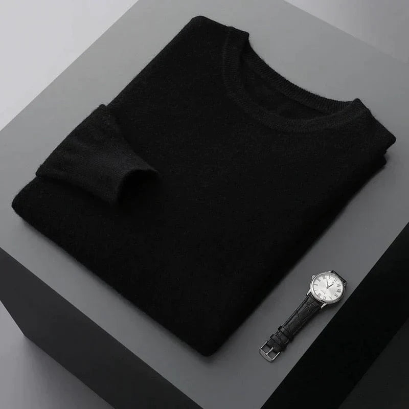 Jason Men Casual Long Sleeve Knit Sweater TrendAura Refined Comfort For Everyday Wear Layering