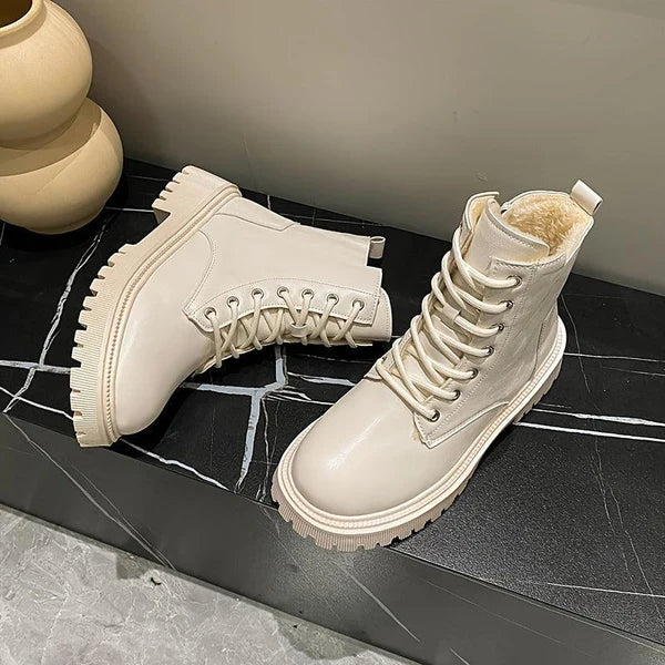 Katherine Winter Boots With Warm Wool Lining For Women Luxurious Leather Comfort