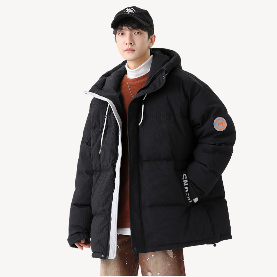 Mens Puffer Jacket With Structured Padded Design For Men Stylish Warmth And Versatile Urban Wear