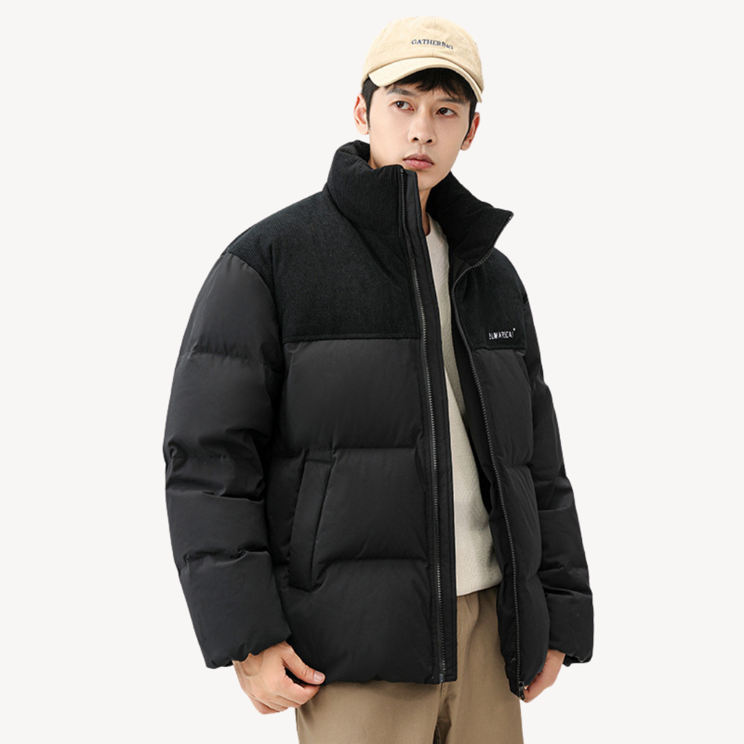 Mens Puffer Jacket With Structured Padded Design For Men Stylish Warmth And Versatile Urban Wear
