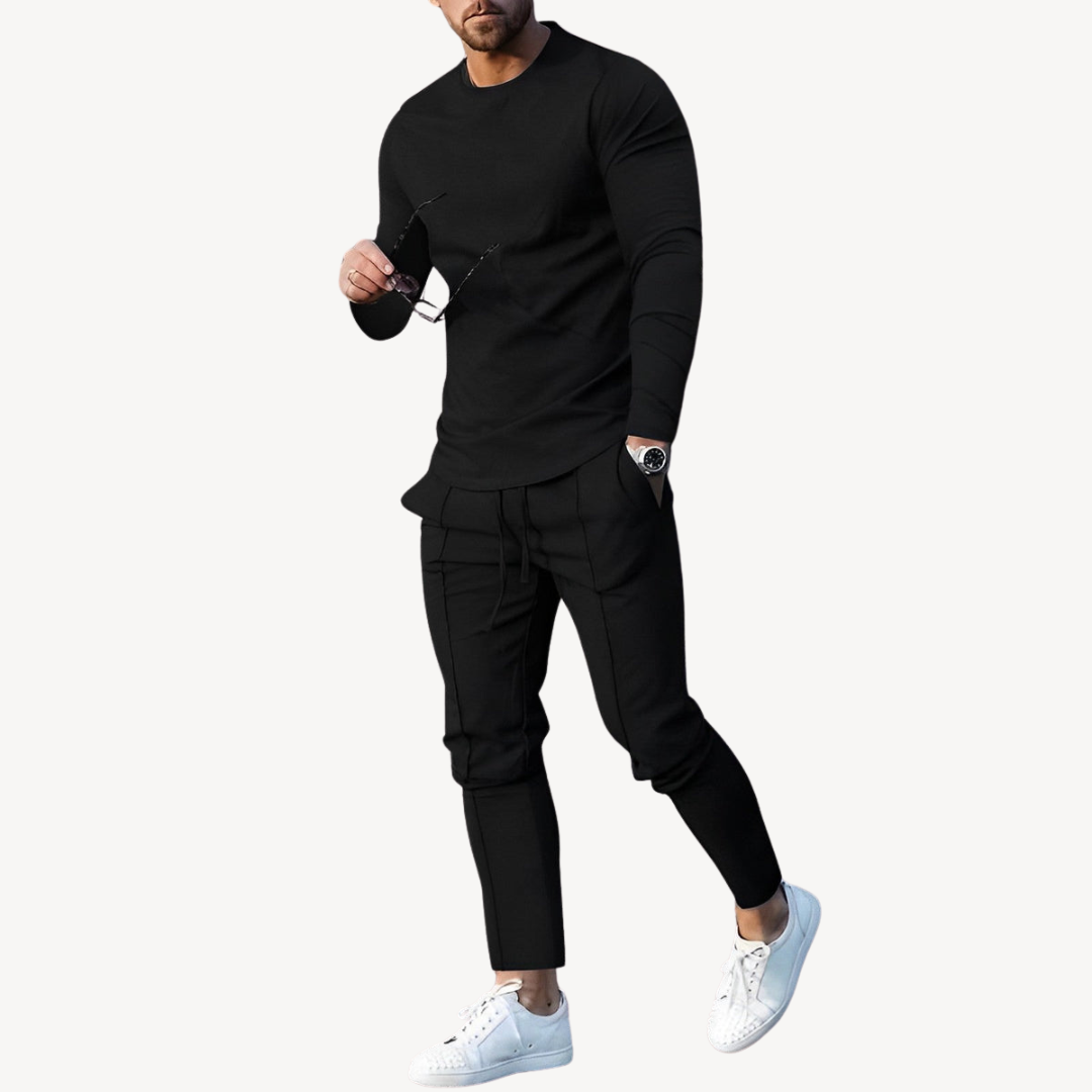 Mens Casual Long Sleeve Tracksuit Set For Men Versatile Everyday Style With Comfort