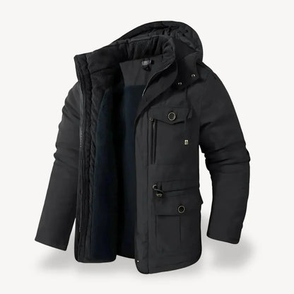 Anthony Mens Functional Heavy Duty Winter Jacket With Hood And Multiple Pockets For All Weather