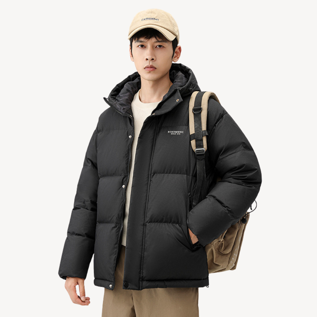 Mens Puffer Jacket With Structured Padded Design For Men Stylish Warmth And Versatile Urban Wear